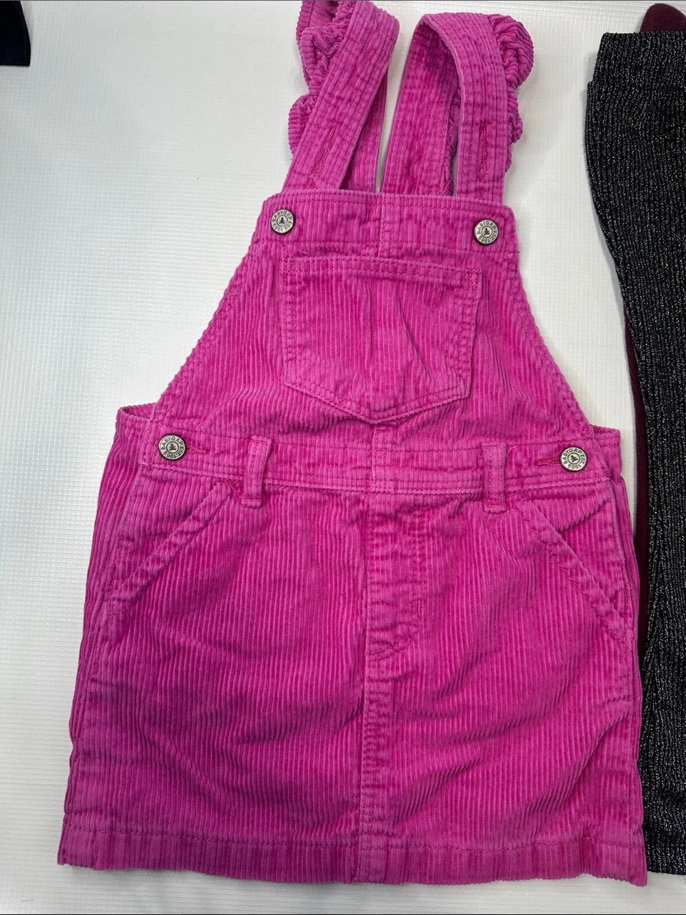 GAP Bright Pink Corduroy Overall Dress Gap flare leggings 3t